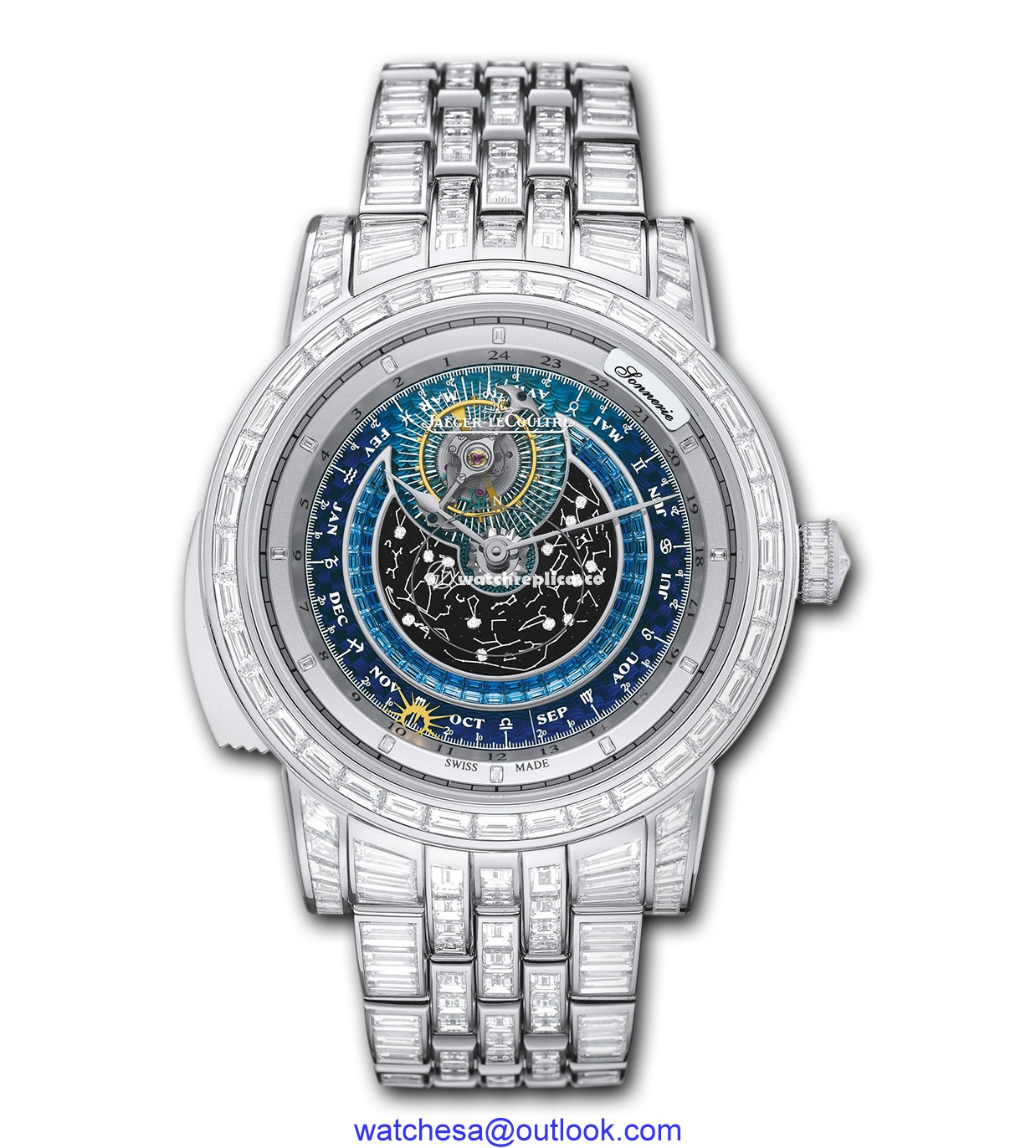 Jaeger-LeCoultre Master Grande Tradition Grande Complication White Gold Diamond Aventurine Bracelet 5053316 Jaeger-LeCoultre Master Grande Tradition Grande Complication White Gold Diamond Aventurine Bracelet 5053316