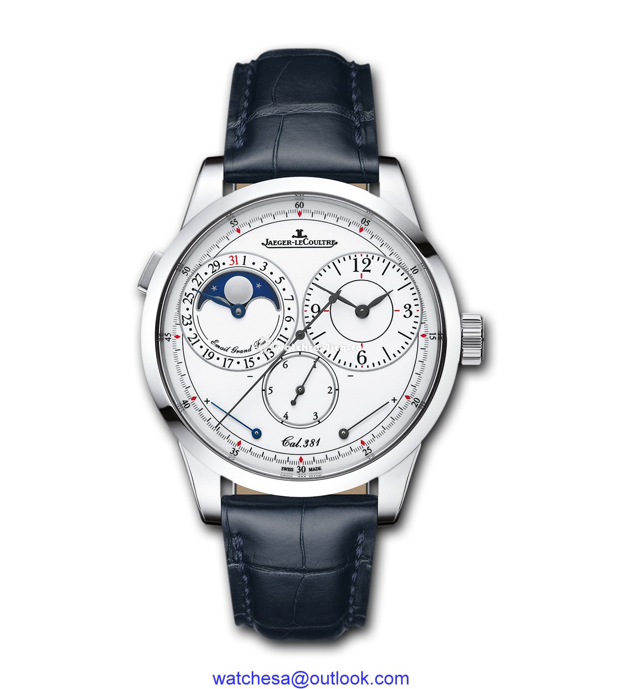 Jaeger-LeCoultre Duomètre à Quantième Lunaire 40.5 White Gold Enamel 60435E1 Jaeger-LeCoultre Duomètre à Quantième Lunaire 40.5 White Gold Enamel 60435E1
