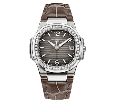 Patek Philippe Nautilus 7010 White Gold Smoke Gray Strap 7010G-012 Patek Philippe Nautilus 7010 White Gold Smoke Gray Strap 7010G-012