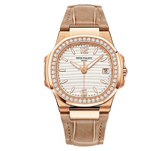 Patek Philippe Nautilus 7010 Rose Gold Silvery White Strap 7010R-011 Patek Philippe Nautilus 7010 Rose Gold Silvery White Strap 7010R-011