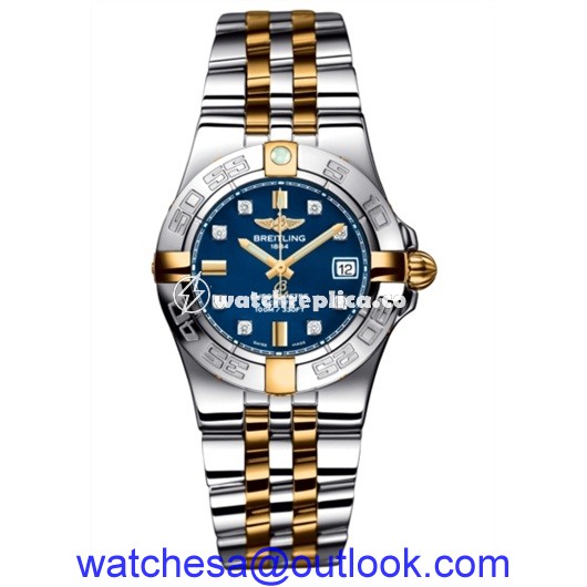 Breitling Galactic 30 Two Tone Blue / Diamond / Two Tone Bracelet B71340L2.C815.368D Breitling Galactic 30 Two Tone Blue / Diamond / Two Tone Bracelet B71340L2.C815.368D