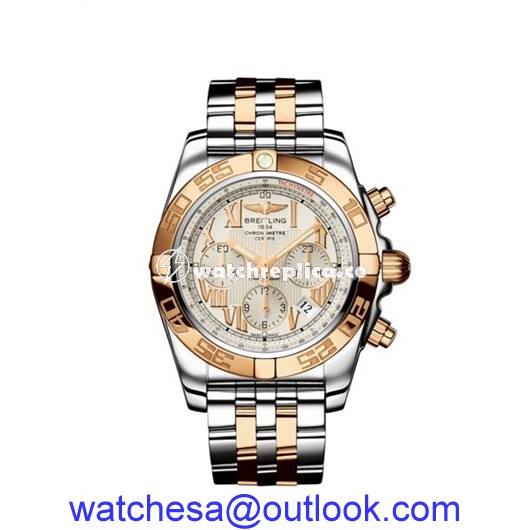 Breitling Chronomat 44 Two Tone / Cream / Roman CB011012.G677 Breitling Chronomat 44 Two Tone / Cream / Roman CB011012.G677