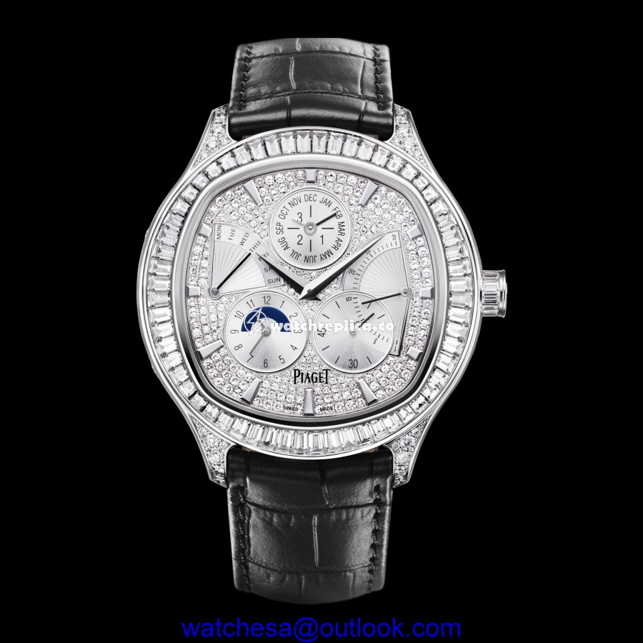 Piaget Emperador Coussin Perpetual Calendar White Gold Full Diamond G0A35020 Piaget Emperador Coussin Perpetual Calendar White Gold Full Diamond G0A35020