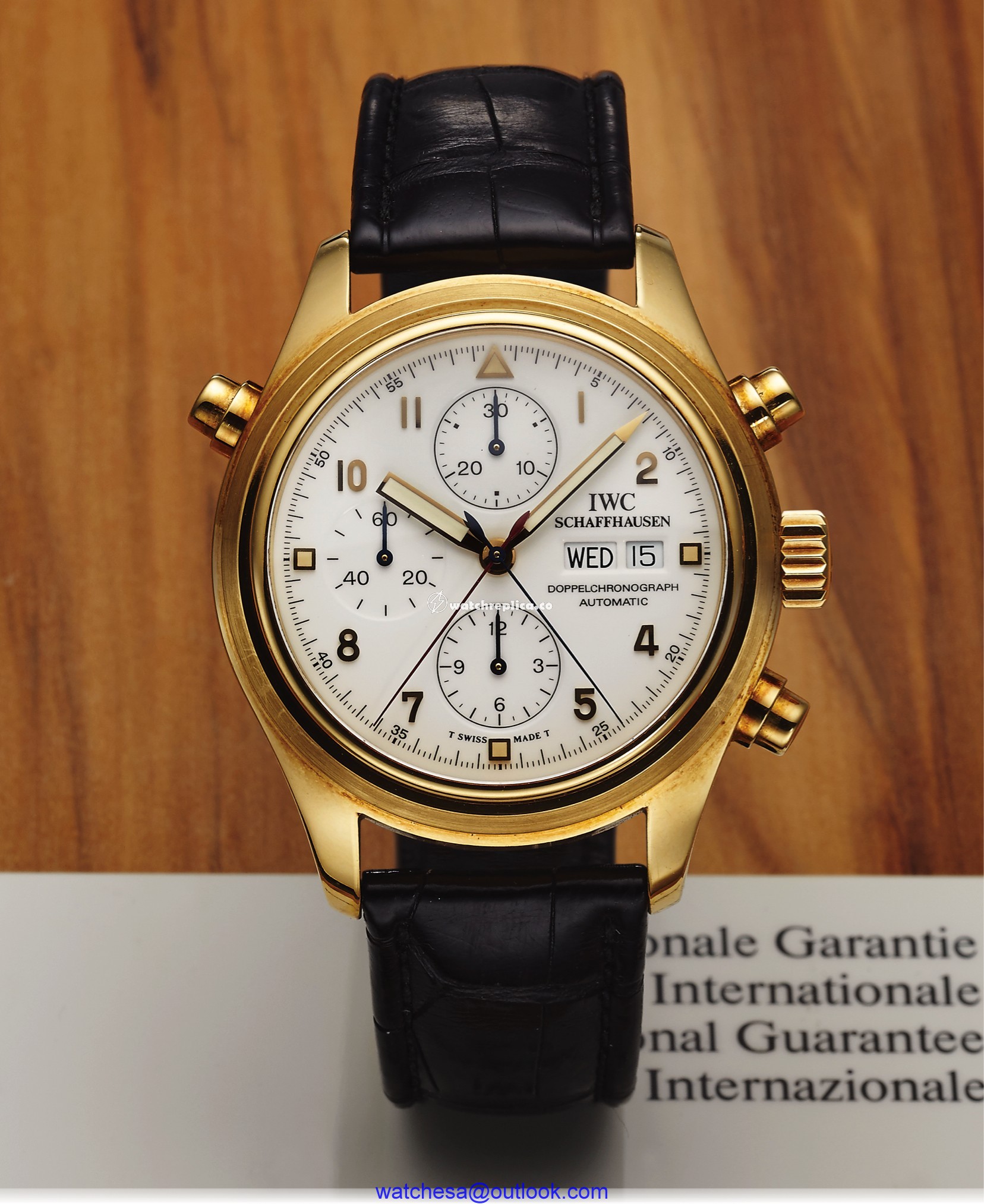 IWC Pilot's Watch Doppelchronograph Gold White English IW3713-11 IWC Pilot's Watch Doppelchronograph Gold White English IW3713-11