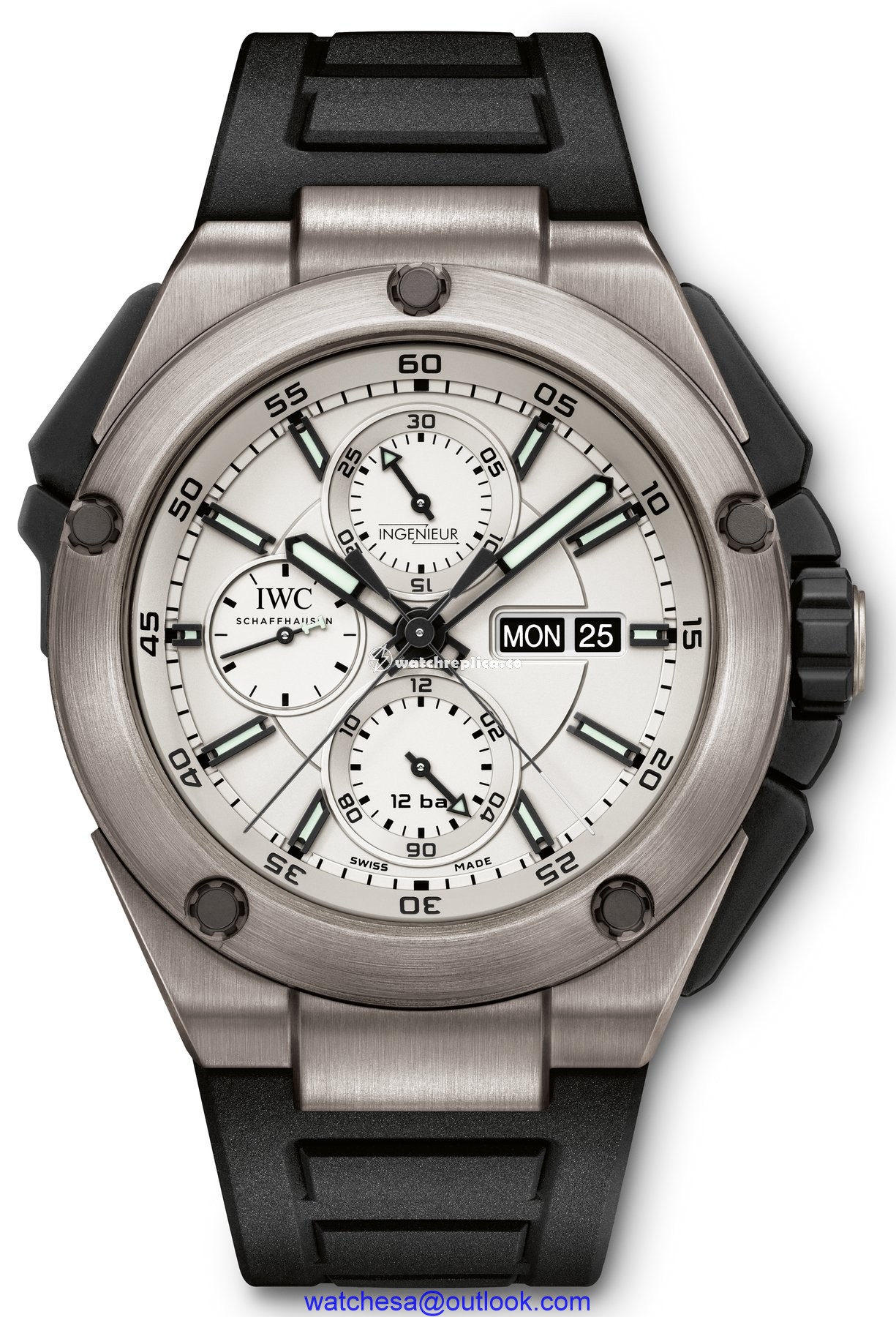 IWC Ingenieur Double Chronograph Silver IW3865-01 IWC Ingenieur Double Chronograph Silver IW3865-01