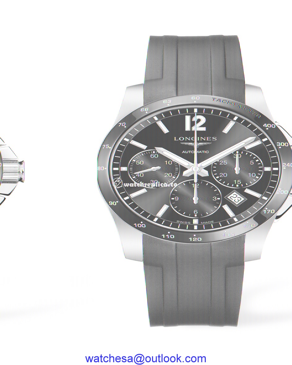 Longines Conquest Chronograph Automatic 41mm Ceramic Rubber L2.744.4.56.2 Longines Conquest Chronograph Automatic 41mm Ceramic Rubber L2.744.4.56.2