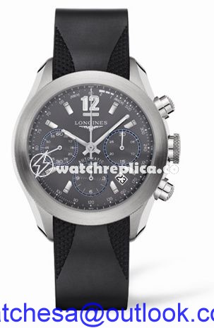 Longines GrandeVitesse Chronograph Grey Rubber L3.635.4.06.9 Longines GrandeVitesse Chronograph Grey Rubber L3.635.4.06.9