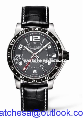 Longines Admiral GMT Grey L3.668.4.79.2 Longines Admiral GMT Grey L3.668.4.79.2