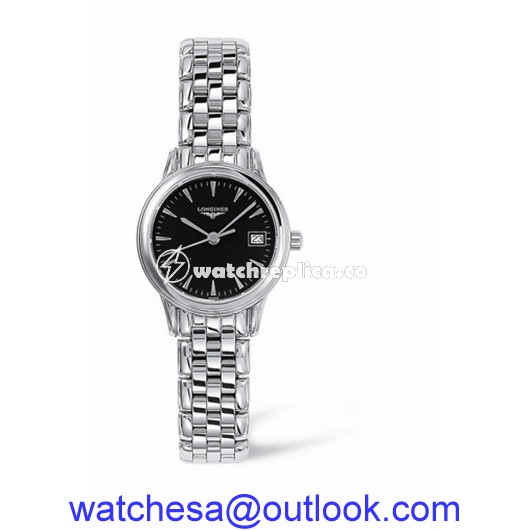Longines Flagship 25 Quartz Stainless Steel Black L4.216.4.52.6 Longines Flagship 25 Quartz Stainless Steel Black L4.216.4.52.6