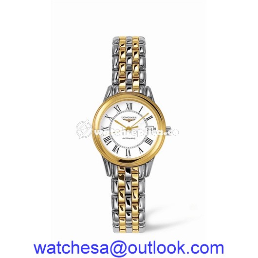 Longines Flagship 26 Automatic Two Tone White Roman L4.274.3.21.7 Longines Flagship 26 Automatic Two Tone White Roman L4.274.3.21.7