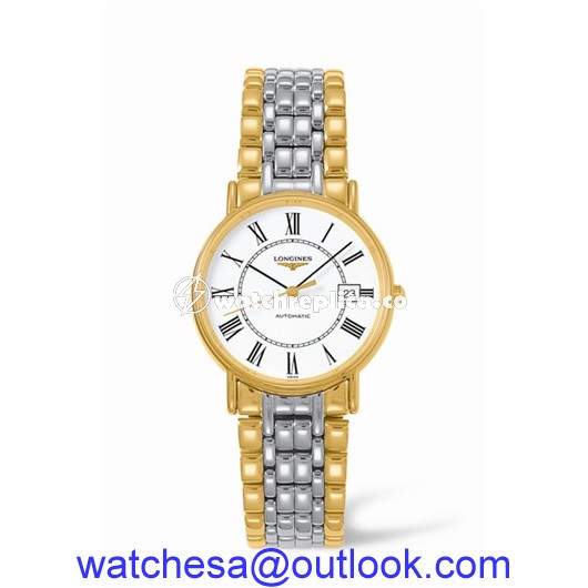 Longines Presence 34.5 Automatic Yellow Roman Bracelet Two Tone L4.721.2.11.7 Longines Presence 34.5 Automatic Yellow Roman Bracelet Two Tone L4.721.2.11.7