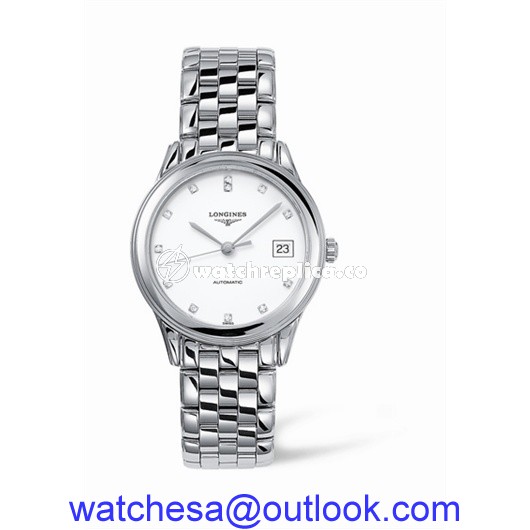 Longines Flagship 35.6 Automatic Stainless Steel White Diamond L4.774.4.27.6 Longines Flagship 35.6 Automatic Stainless Steel White Diamond L4.774.4.27.6