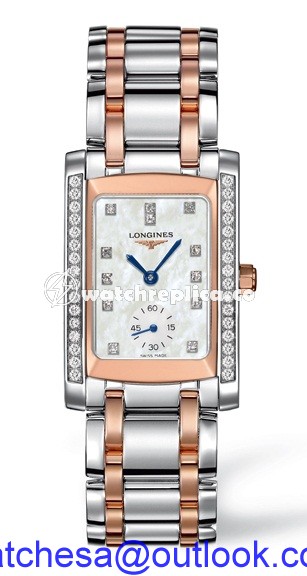 Longines DolceVita 22 Quartz Two Tone Pink Diamond L5.502.5.89.7 Longines DolceVita 22 Quartz Two Tone Pink Diamond L5.502.5.89.7