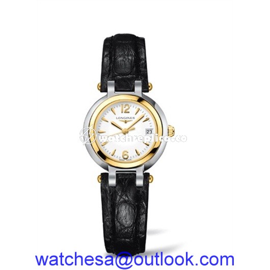 Longines PrimaLuna Quartz 26.5 Two Tone Leather Arabic L8.110.5.90.2 Longines PrimaLuna Quartz 26.5 Two Tone Leather Arabic L8.110.5.90.2