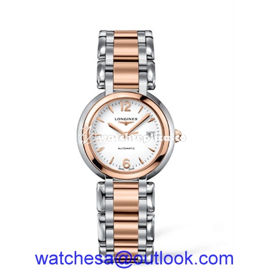 Longines PrimaLuna Automatic 30 Two Tone Pink Arabic L8.113.5.16.6 Longines PrimaLuna Automatic 30 Two Tone Pink Arabic L8.113.5.16.6