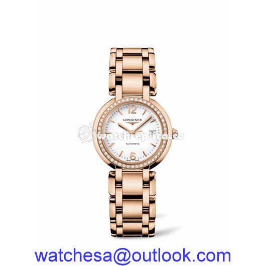 Longines PrimaLuna Automatic 30 Pink Gold Diamond Arabic L8.113.9.16.6 Longines PrimaLuna Automatic 30 Pink Gold Diamond Arabic L8.113.9.16.6